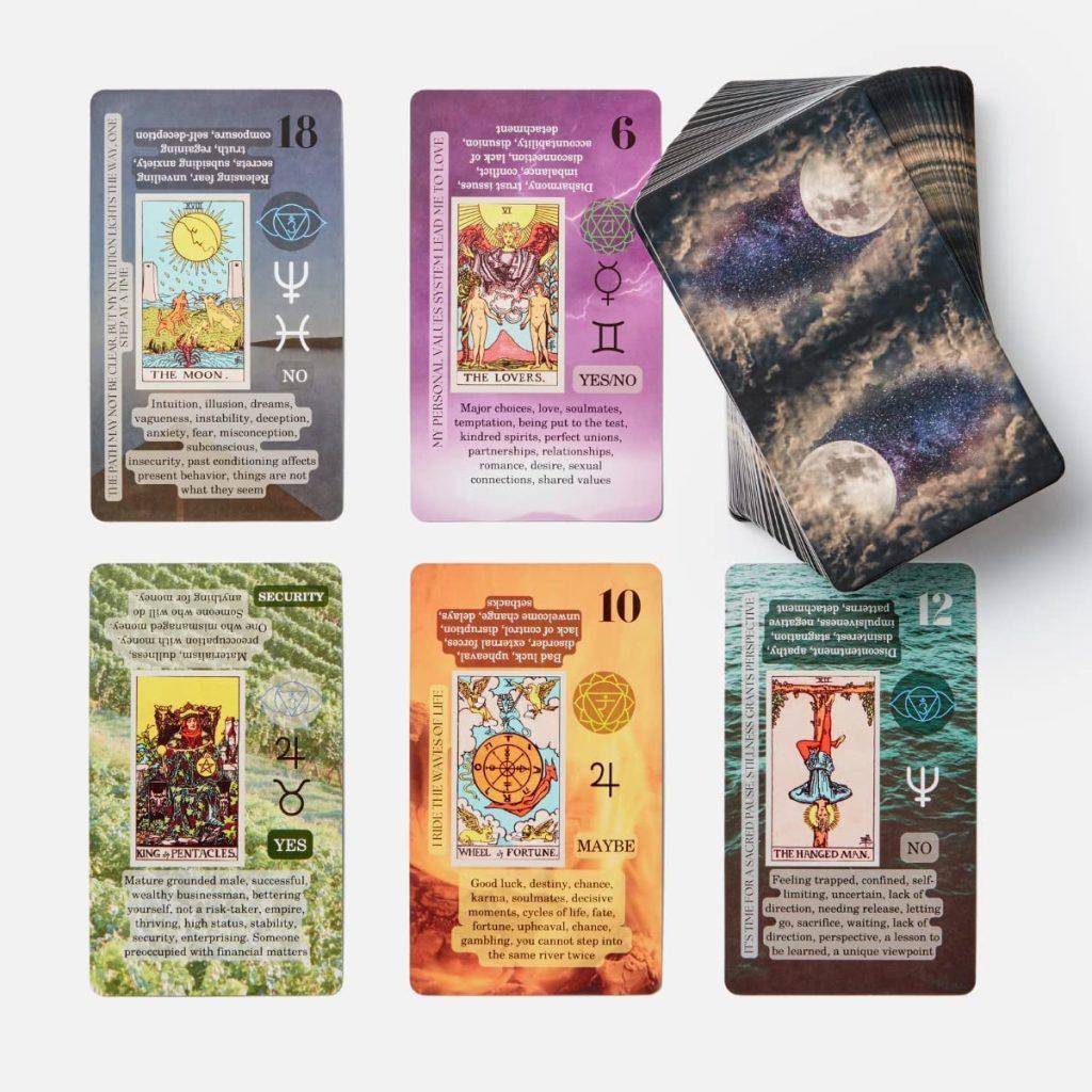 Witchy Cauldron Beginner Tarot Deck - Review -cards layouts - backside included